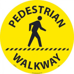 "Pedestrian Walkway" Walk on Sign, Walk on Smooth, 17"x17"
