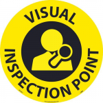 "Visual Inspection Point" Walk on Sign, Smooth, 17"x17"_noscript