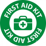 "First Aid Kit" Walk on Sign, Walk on Smooth, 17"x17"_noscript