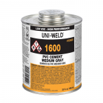 1600 Series Uni-Weld PVC Medium Gray Cement, 32 oz._noscript
