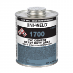 1700 Series PVC Heavy Duty Gray Cement, 32 oz._noscript