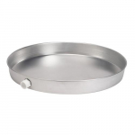 18" Aluminum Pan with 1" to 1-1/2" PVC Adapter, 1-1/2" Over