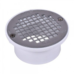 3" or 4" PVC Drain with 5" Stainless Steel Strainer_noscript