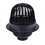 3" - 4" ABS Roof Drain w/ Iron Dome and Dam Collar_noscript