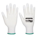 Pu Fingertip Glove, White, Regular Large_noscript