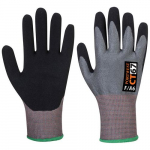 AHR Nitrile Foam Glove, Gray/Black, LCT67G8RL