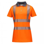 Comfort Pro Women's Polo Shirt Orange/Grey L_noscript