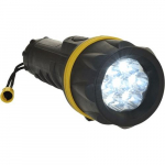 7 LED Rubber Torch, Yellow/Black