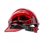 Peak View Ratchet Hard Hat Vented, Red