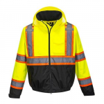 300D High Visibility Contrast Tape Bomber Jacket
