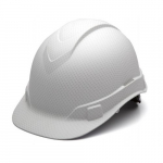 Hard Hat, Matte White Graphite Pattern Cap Style