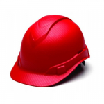 Hard Hat, Matte Red Graphite Pattern Cap Style