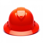Hard Hat, Hi-Vis Orange Full Brim Style 4-Point