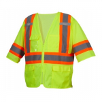 Type R - Class 3 Hi-Vis Lime Safety Vest, L