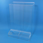 Extra Large Glove Dispenser with 2 Compartments 1/4" Acrylic w/ Lid
