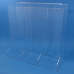 Extra Large Tray Dispenser with 3 Compartments 1/4" Clear Acrylic