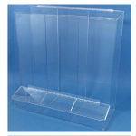 Extra Large Tray Dispenser with 3 Compartments 1/4" PETG, Lid