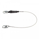 6' Cable Energy Absorbing Lanyard w/ Snap Hooks_noscript