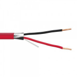 2C/18 AWG Solid FPLR Shielded PVC Cable, Red, 1000ft_noscript