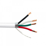 4C/18 AWG Stranded Shielded Cable, White, 500ft_noscript