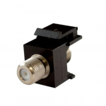 1 Ghz F Connector Keystone Snap-in Insert, Brown