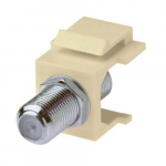 1 Ghz F Connector Keystone Snap-in Insert, Ivory