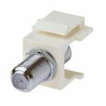 1 Ghz F Connector Keystone Snap-in Insert, White