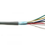 Awg Stranded Shielded Cable w/Drain, Pvc, Gray