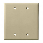 Double Gang Blank Wall Plate, Ivory_noscript