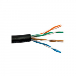 Cable Cat5e 350 Mhz 24 AWG Solid BC 4pr UTP, Black_noscript