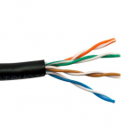 350 MHz 24 AWG Solid BC 4 Pair Cable, Black