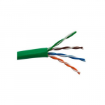 Cable Cat5e 350 Mhz 24 AWG Solid 4pr UTP, Green_noscript