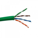 Cable 350 Mhz 24 AWG Solid Bc 4pr, PVC, Green_noscript