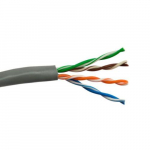 Cable 350 Mhz 24 AWG Solid Bc 4pr, PVC, Gray, 1000ft_noscript