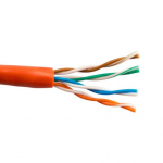 350 MHz 24 AWG Solid BC 4 Pair Cable, Orange