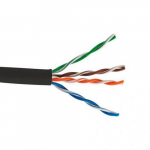 Cat5e Stranded Cable, 350MHz, 24AWG, Black, 1000ft_noscript