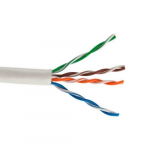 Cable 350 Mhz 24 AWG Solid Bc 4pr, PVC, White