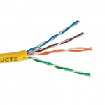 Cat5e Cable, 350MHz, 24AWG, 4PR, UTP, 1000ft, Yellow_noscript