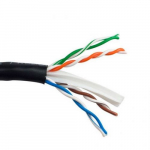 Cat6 Enhanced 550MHz 23AWG UTP Cable, Black, 1000ft_noscript