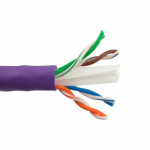 Cat6 Enhanced 550MHz 23AWG UTP Cable, Purple, 1000ft_noscript