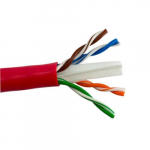 Cable Enhanced 550 Mhz 23 AWG Solid Bc, 4pr, PVC, Red