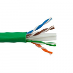 Cable 600 Mhz 23 AWG Solid Bc 4pr UTP, PVC, Green