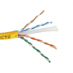 Cat6a Unshielded Cable, PVC - Yellow, UL CMR/FT4_noscript