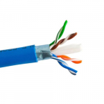 Shielded Cable 550 Mhz 23 AWG Solid 4pr F/UTP, Blue_noscript