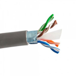 Shielded Cable 550 Mhz 23 AWG Solid 4pr, PVC Jkt - Gray_noscript