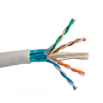 Shielded Cable 550 Mhz 23 AWG Solid 4pr F/UTP, White_noscript