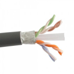 Shielded Cable Plenum 550 Mhz 23 AWG Solid 4pr, Gray_noscript