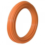 3/4" x 100' Length Orange Oxygen Barrier PEX Coil Tubing with Black Text