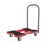 E-Track Professional Push Cart Dolly Red 1200 lb_noscript
