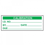 Clear Cover Calibration Label, Green/White_noscript